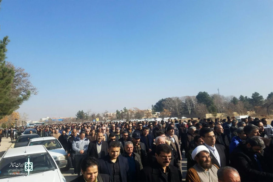 مراسم تشییع پیکر بازیگر پیشکسوت تئاتر بجنورد حسن فدایی